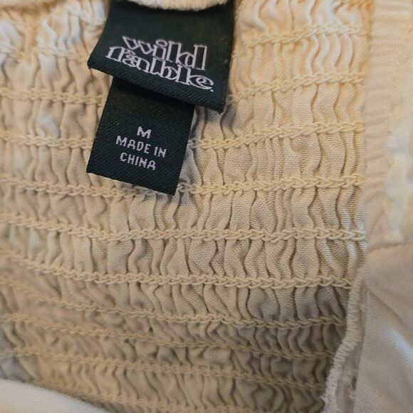 Wild Fable Off White Ruffled Crop Top - Picture 6 of 7